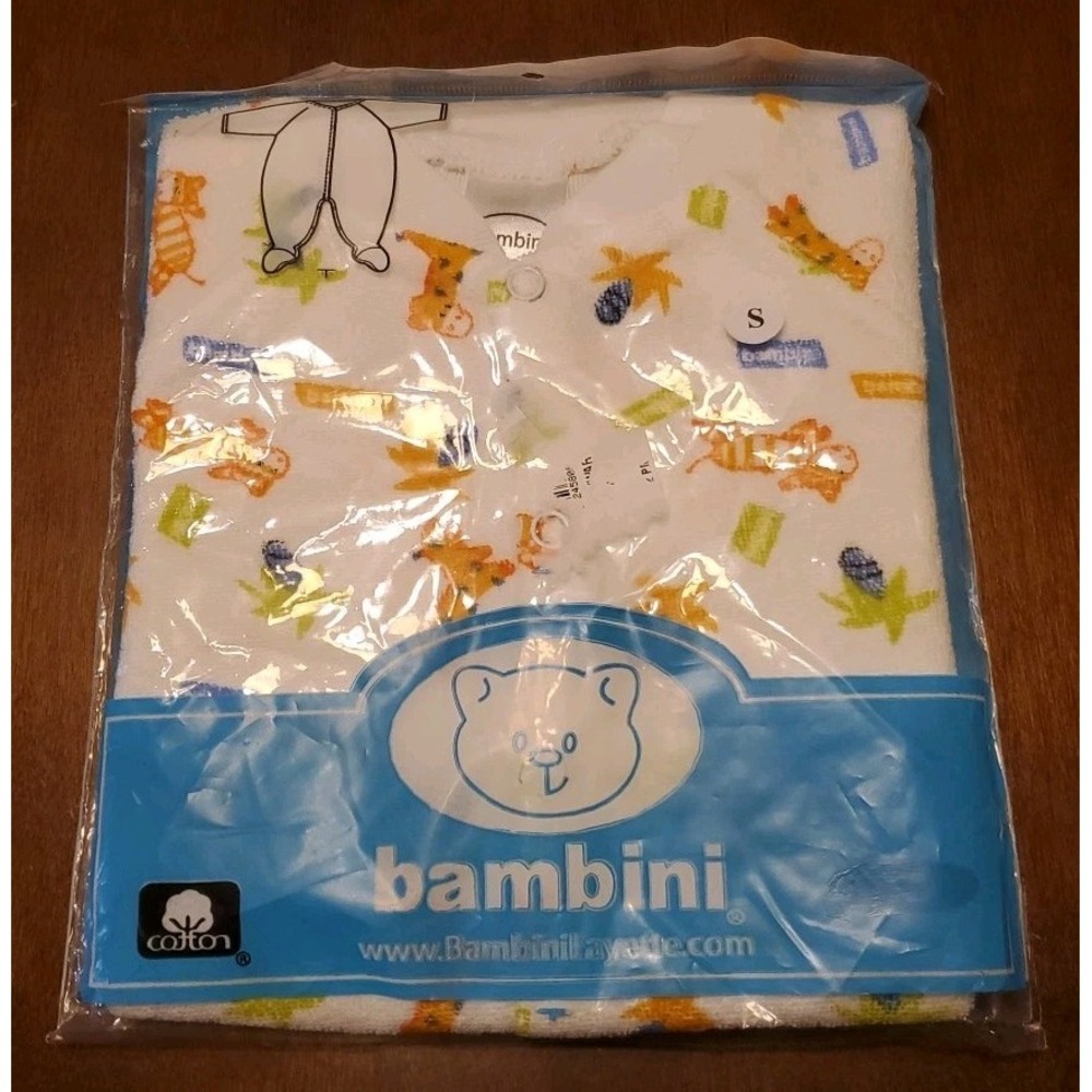 Bambini Sleep n Play Baby Grow Size Small 0-3 Months One Piece Pajamas Animals